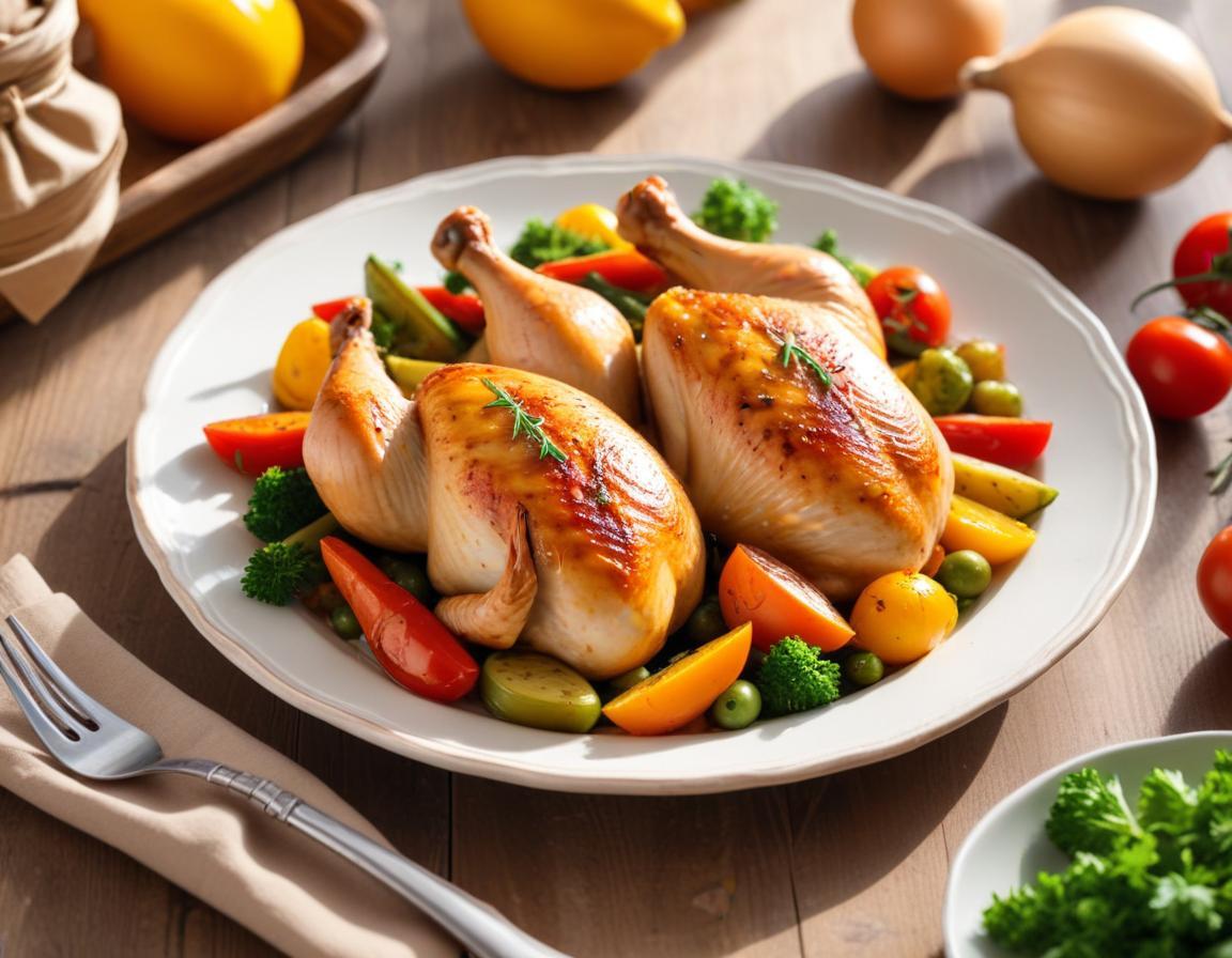 Poulet Rôti Traditionnel aux Légumes du Soleil
