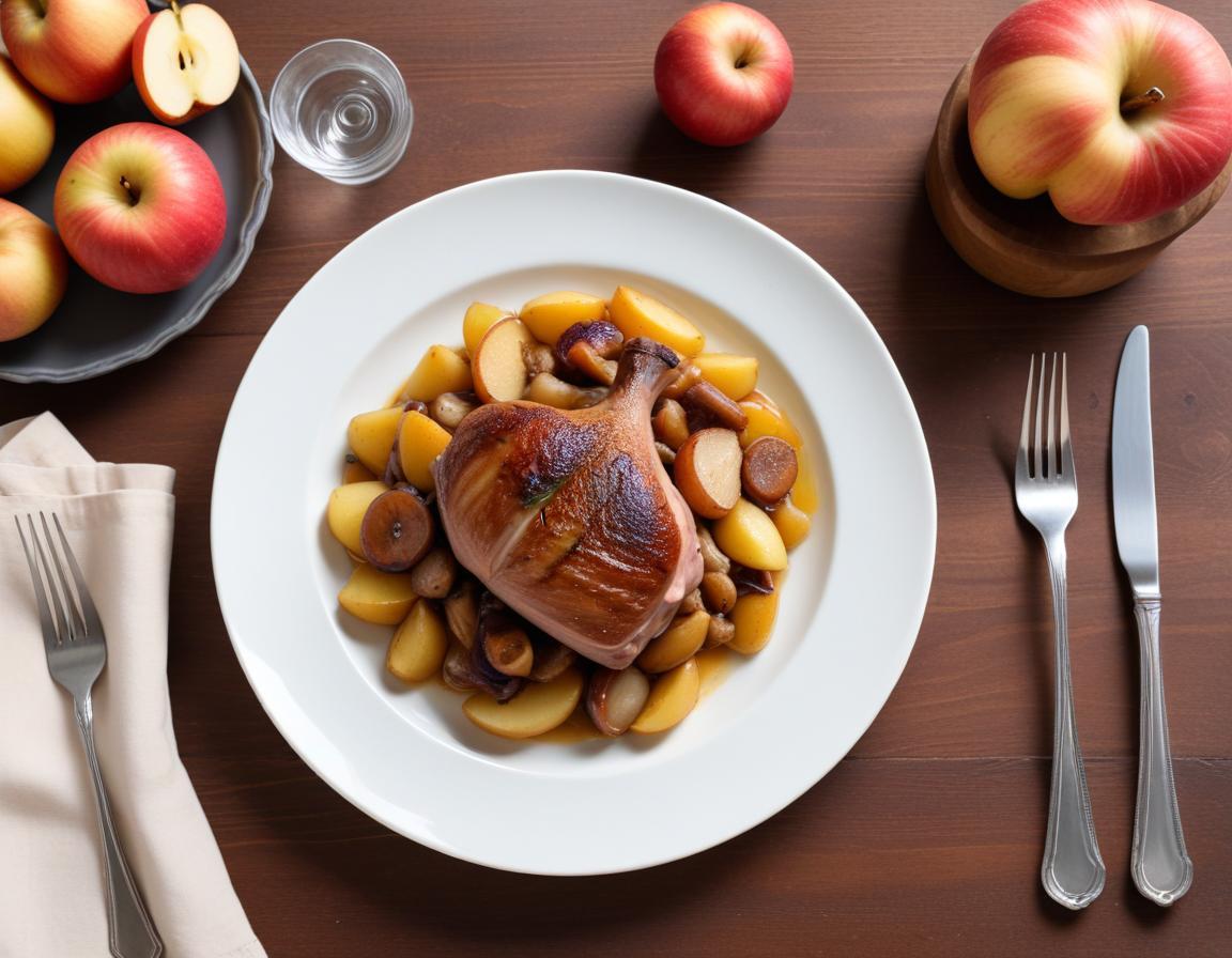 Magret de canard aux pommes de terre sarladaises et champignons de Paris