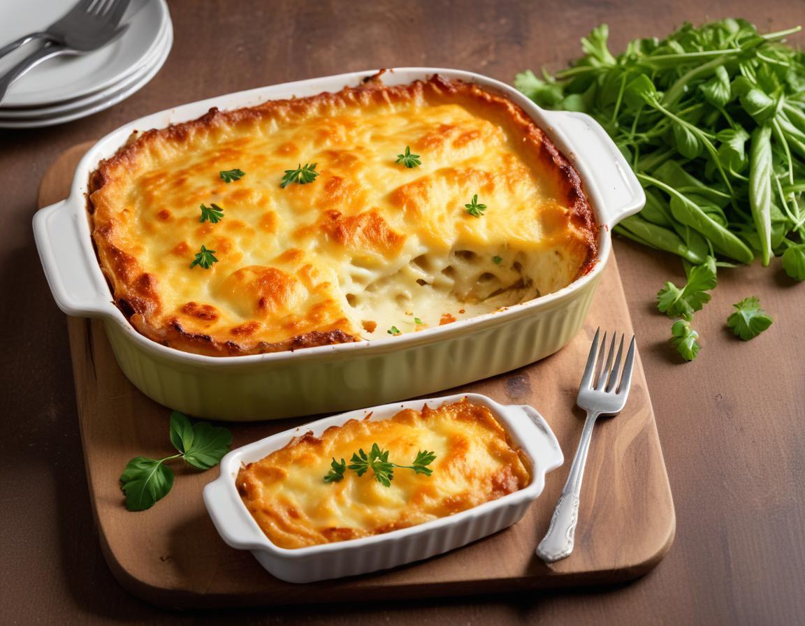 Gratin Dauphinois Authentique et Salade Verte Croquante