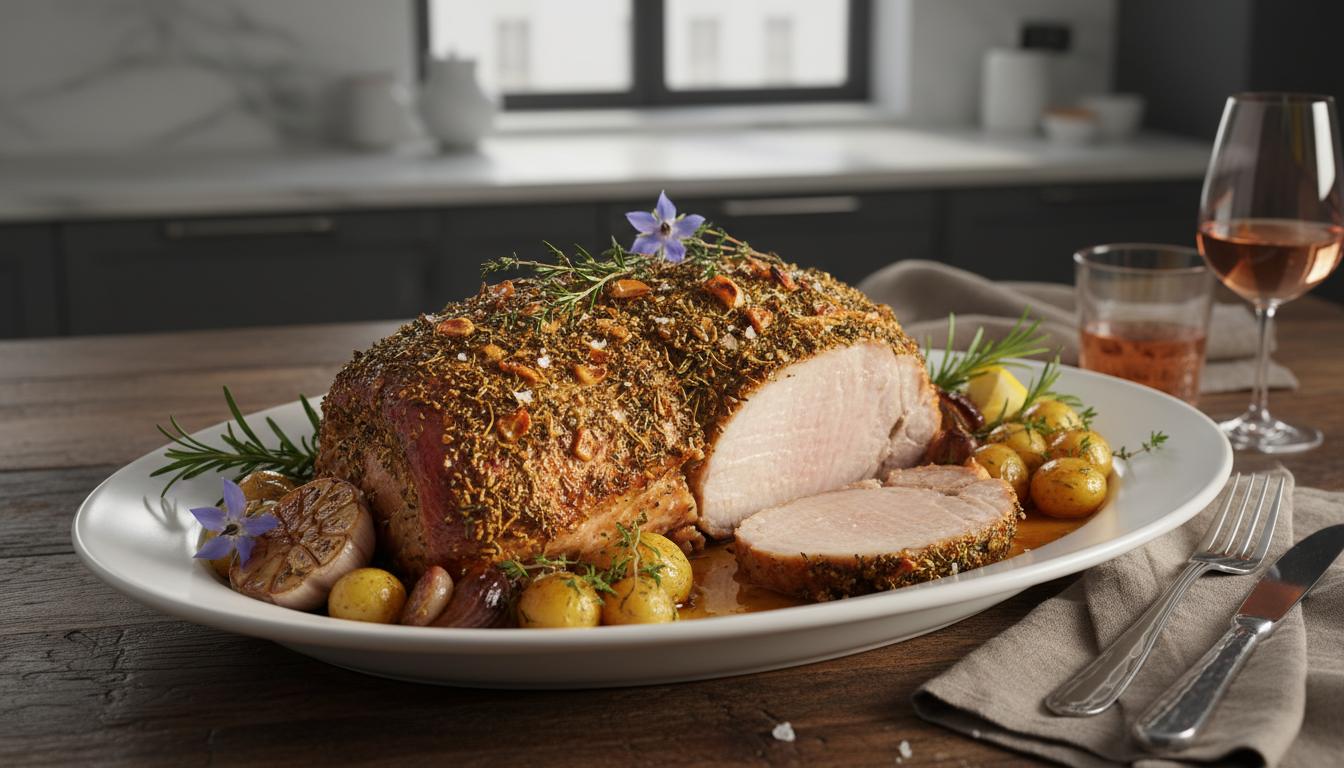 Rôti de Porc aux Herbes de Provence et à l'Ail (800g)