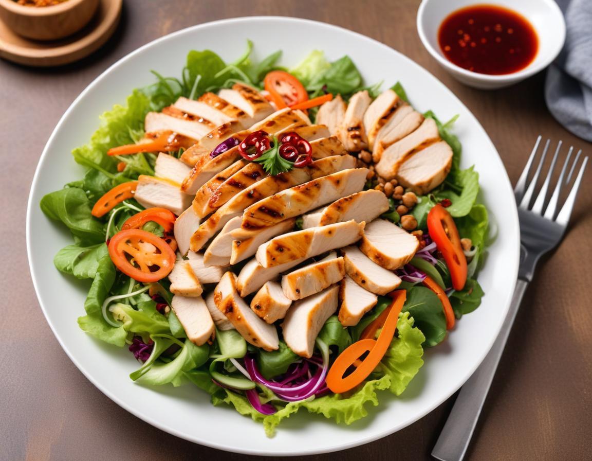 Salade Asiatique Complète au Poulet Grillé