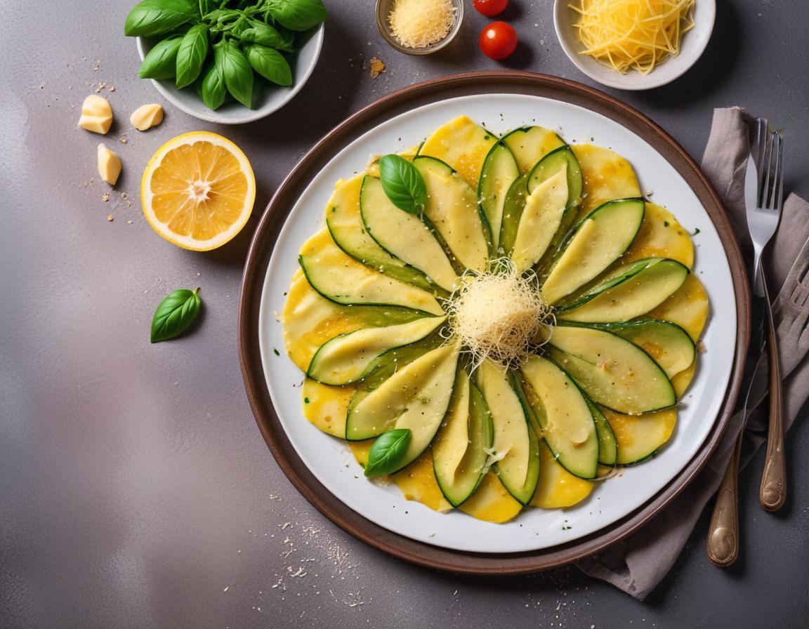 Carpaccio de courgettes au parmesan