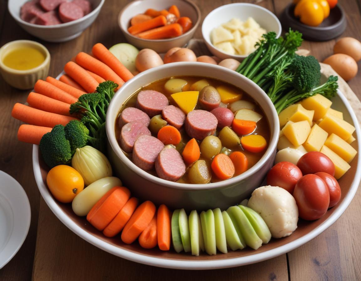 Pot-au-feu de légumes racines et saucisses