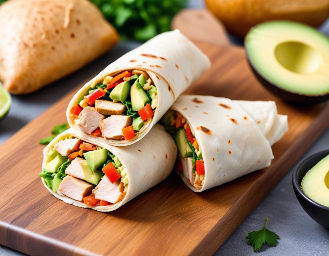 Wrap Complet Poulet, Avocat et Maïs