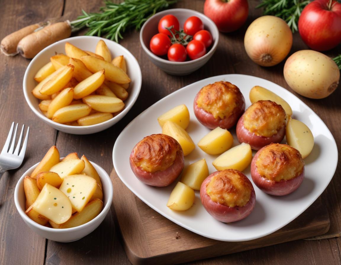 Pommes de Terre Farcies à la Chair à Saucisse et au Fromage