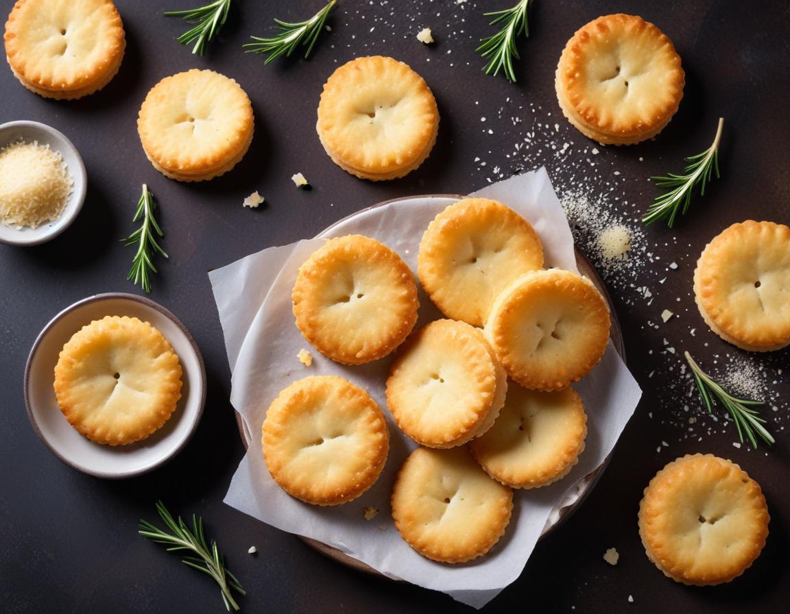 Sablés croustillants au parmesan et thym
