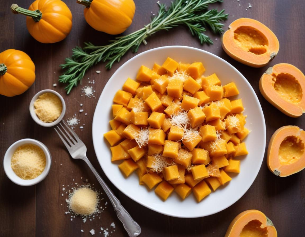 Pâtes Crémeuses à la Courge Butternut et Parmesan