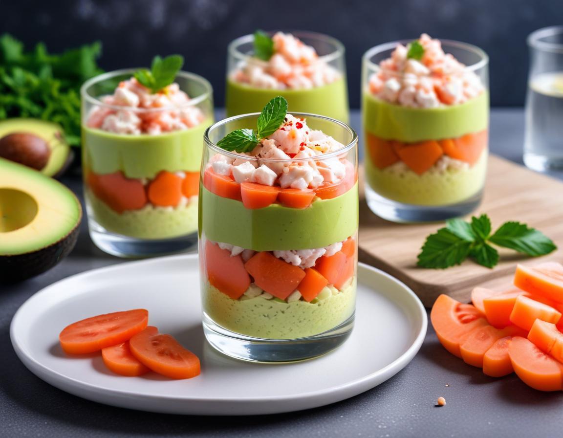Verrine Fraîcheur Avocat, Thon et Surimi