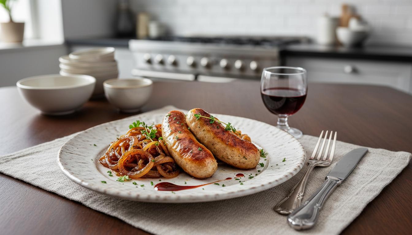 Andouillettes de Troyes au Four et Oignons Confits