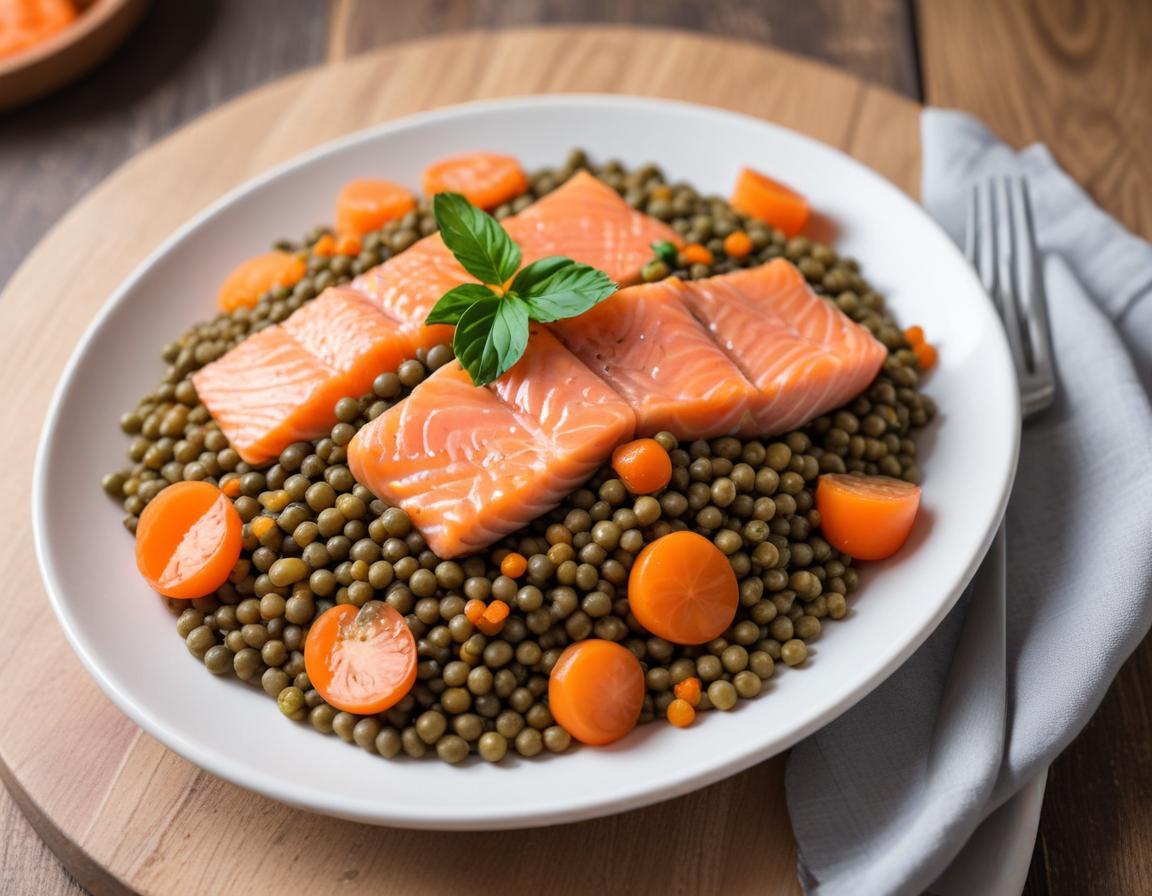 Salade de Lentilles au Saumon Fumé et Aneth