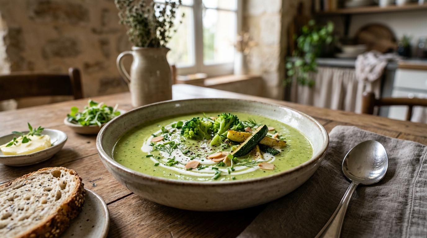 Velouté Onctueux de Brocoli, Courgette et Pomme de Terre