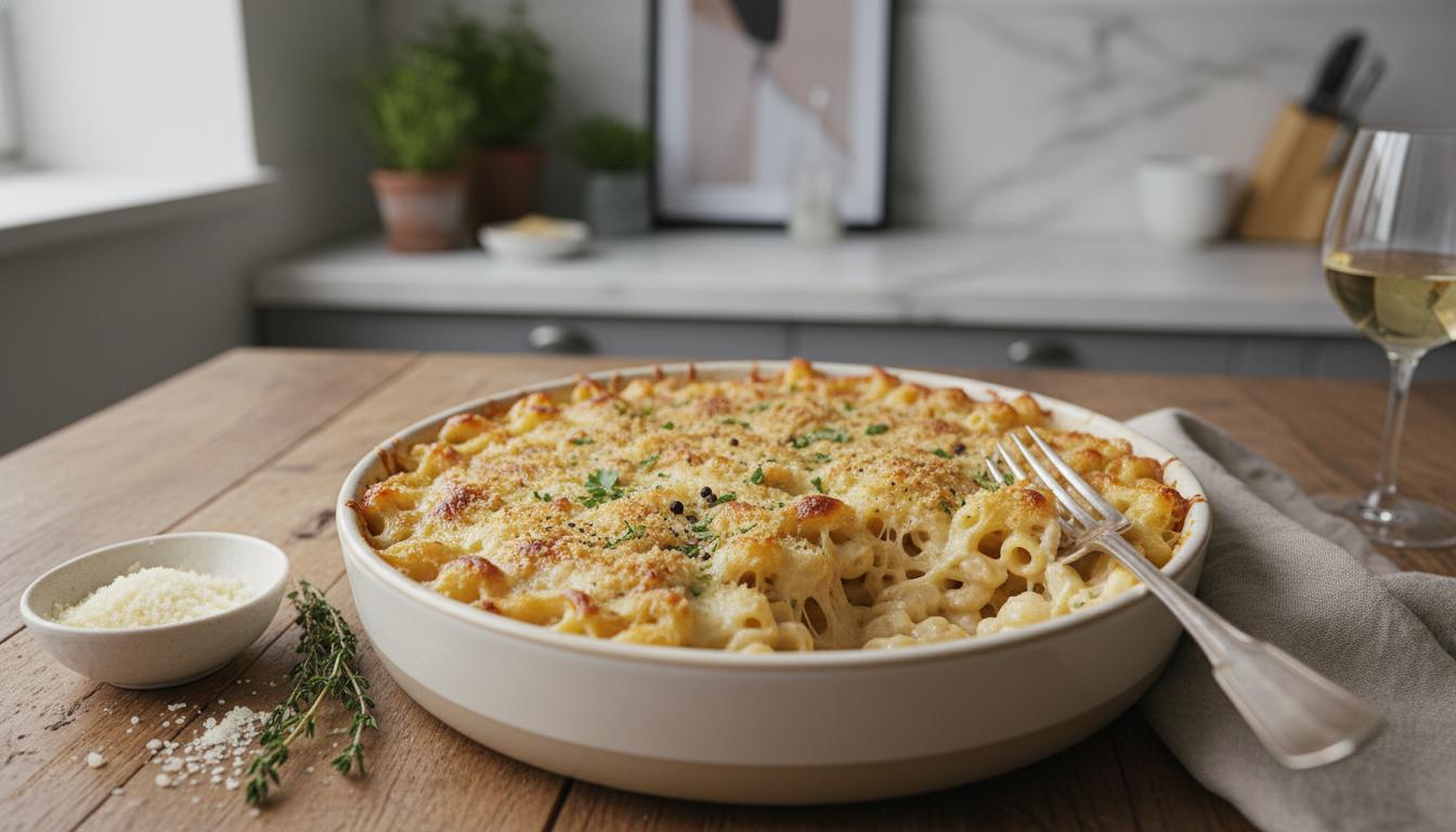 Le Gratin de Coquillettes Ultra-Crémeux au Parmesan