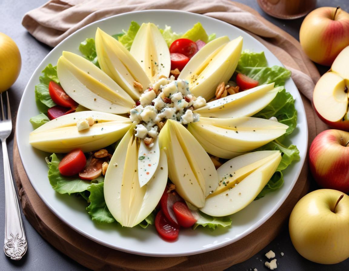 Salade d'Endives, Roquefort, Noix et Pomme