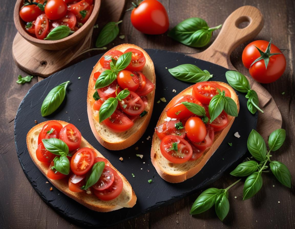 Bruschetta Estivale Tomate-Basilic