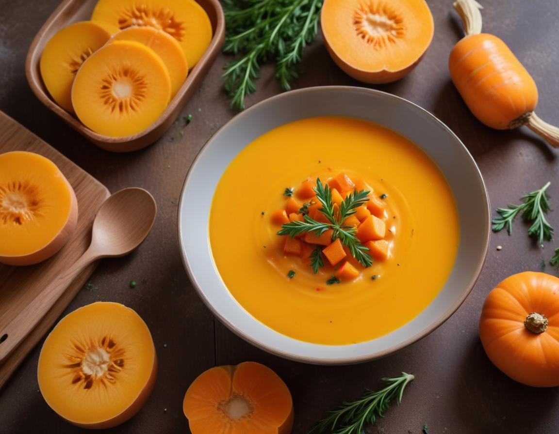 Velouté crémeux de butternut et carottes