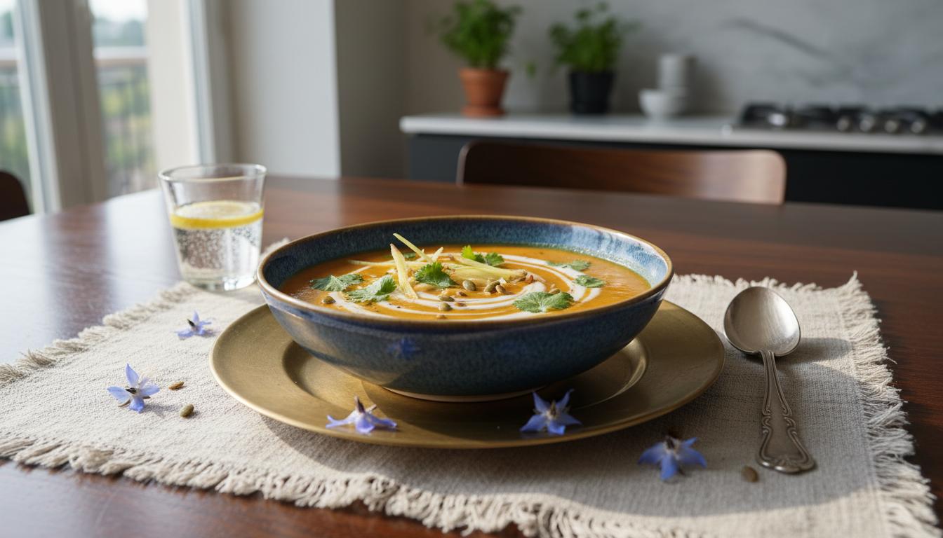 Velouté de Carottes au Gingembre et Lait de Coco
