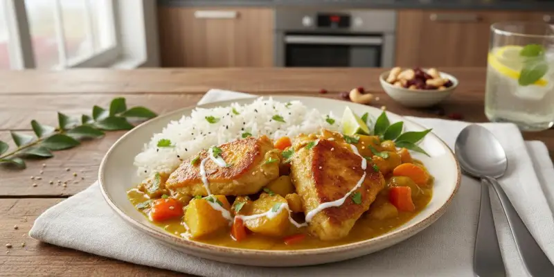 Poulet Express au Curry (Spécial Congelé) au Cookeo
