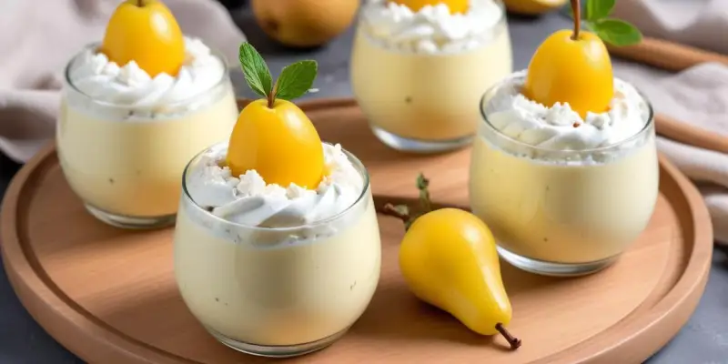 Verrines de Mousse de Gorgonzola et Poire