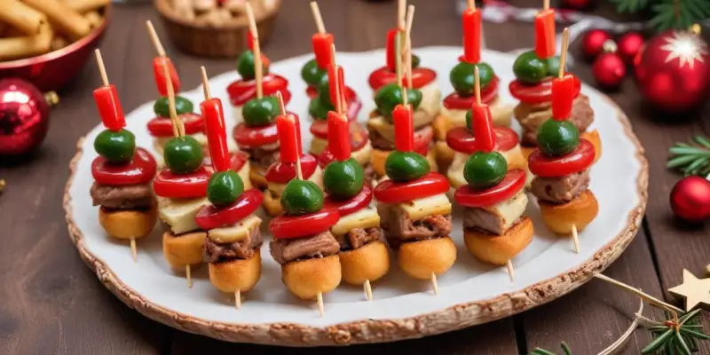 Mini Brochettes Festive de Noël
