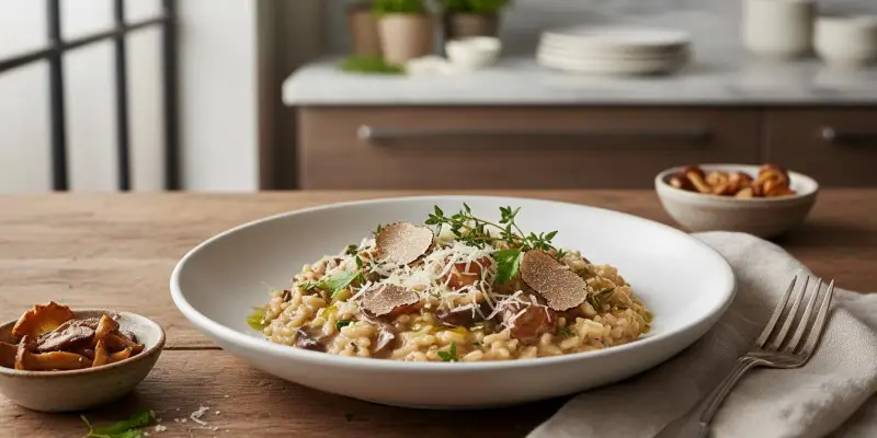 Risotto Crémeux aux Champignons des Bois