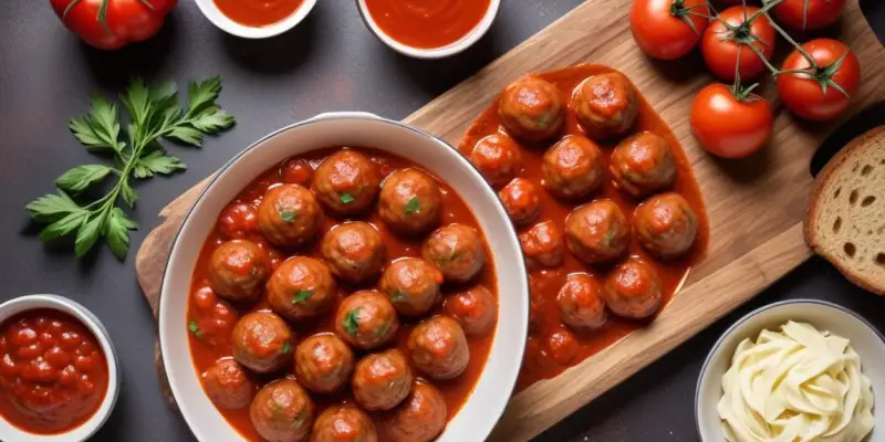 Pâtes aux Boulettes de Viande et Sauce Tomate Maison