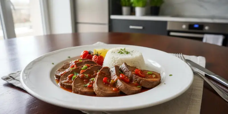 Langue de Bœuf Sauce Piquante au Cookeo