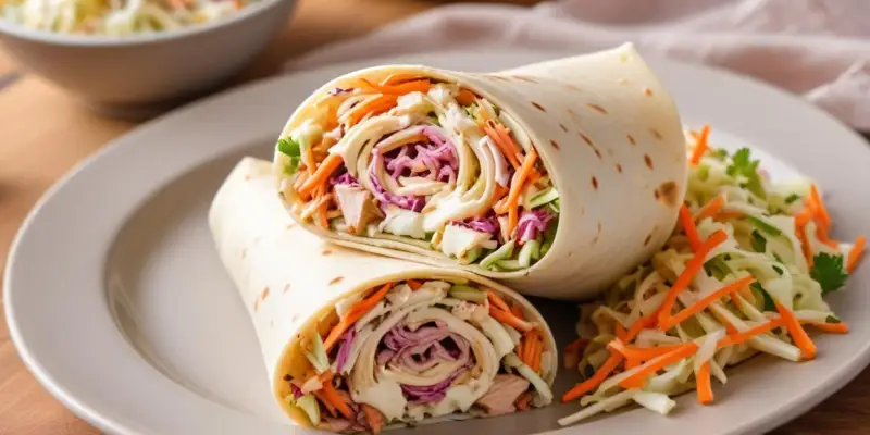 Wrap au Porc Effiloché et Coleslaw