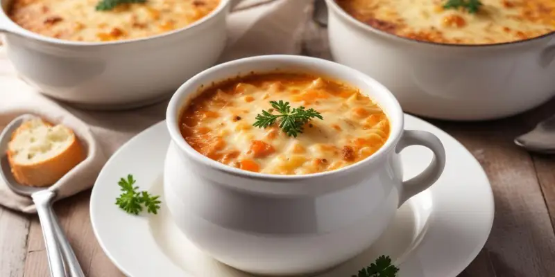 Soupe à l'oignon gratinée