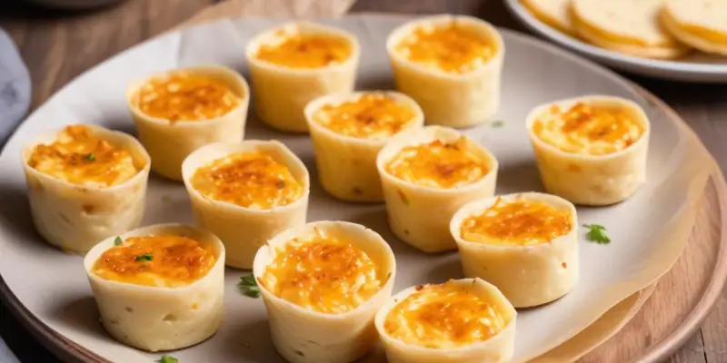 Bouchées de Tortilla Roulée au Fromage