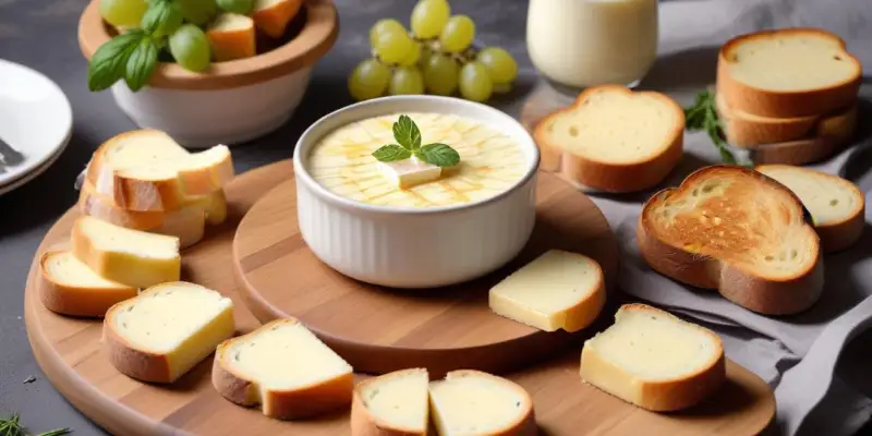 Fondue de Camembert au Four et ses Toasts Croustillants
