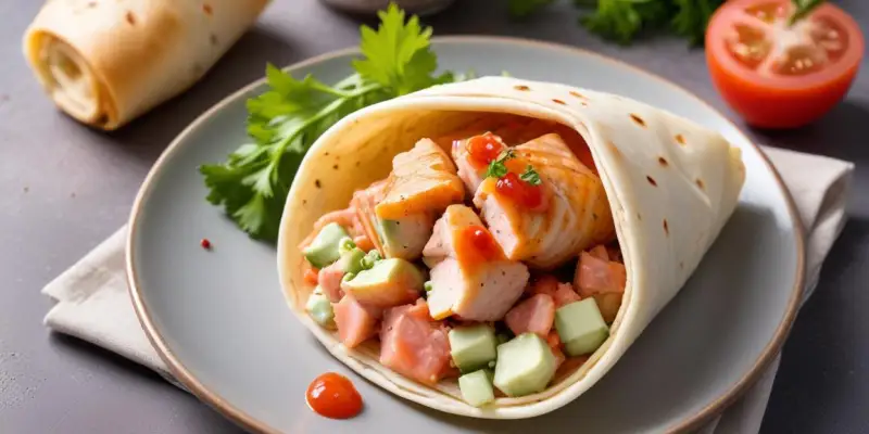 Wrap au Poisson Pané et Sauce Tartare