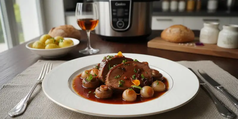 Langue de bœuf à la sauce Madère au Cookeo