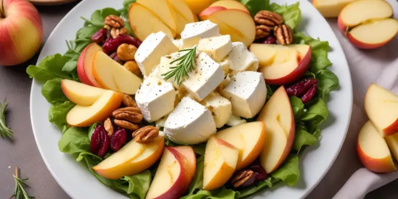 Salade de Chèvre Chaud aux Noix et Pommes