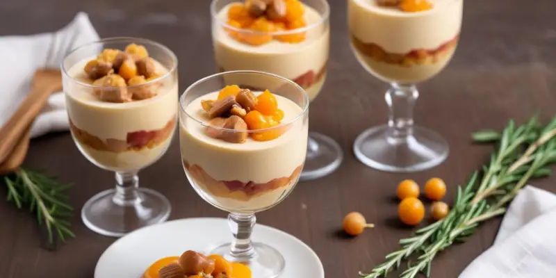 Verrine de mousse de foie gras et compotée d'oignons