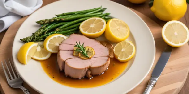 Filet de porc mariné au citron et romarin