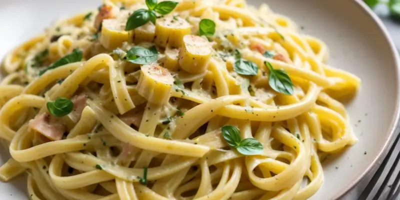 Courgettes Carbonara Légères