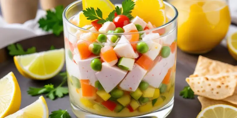 Verrine de ceviche de daurade au citron vert