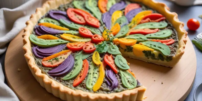 Tarte printanière aux légumes frais
