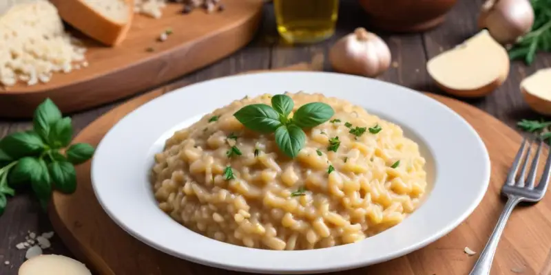 Risotto Crémeux aux Champignons et Parmesan