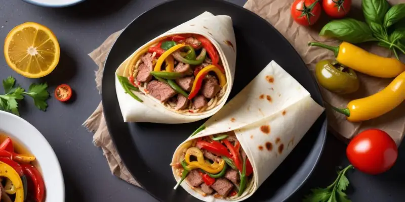 Wrap au Thon Grillé et Poivrons Marinés