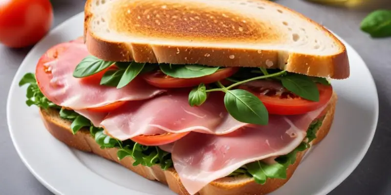 Sandwich Gourmand au Jambon Cru, Roquette et Tomates Séchées
