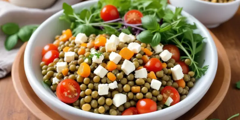 Salade de lentilles fraîche à la feta