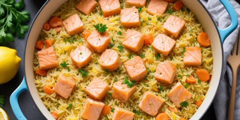 One Pot Riz au Saumon et Citron