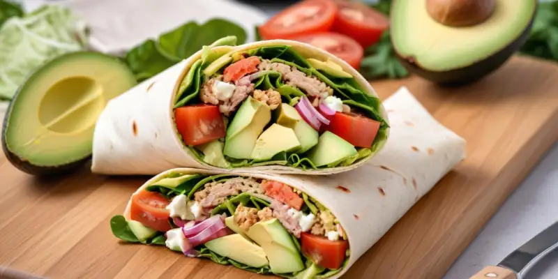 Wrap au Thon, Avocat et Salade