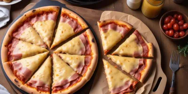 Pizza Montagnarde (Raclette, Pommes de Terre, Jambon Cru, Oignons)