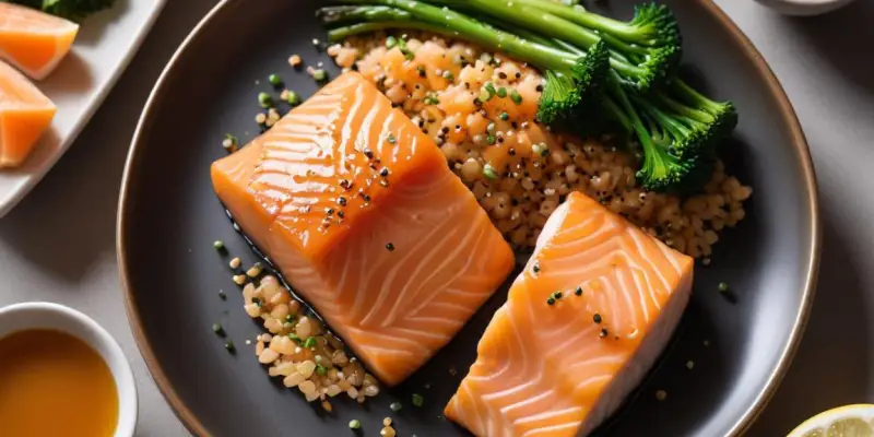 Pavé de Saumon Laqué au Miso et Sésame