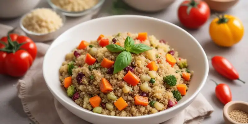 Quinoa aux légumes méditerranéens au Cookeo