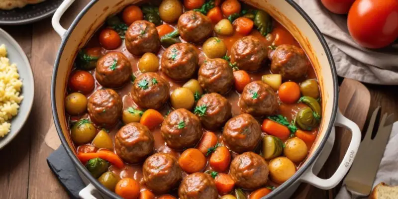 One Pot Boulettes de Viande aux Légumes