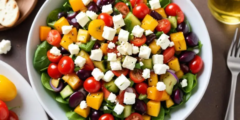 Salade de boulgour aux légumes grillés et feta