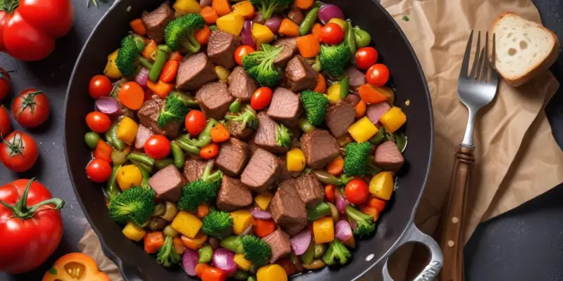 Sauté de Boeuf Printanier aux Légumes Frais